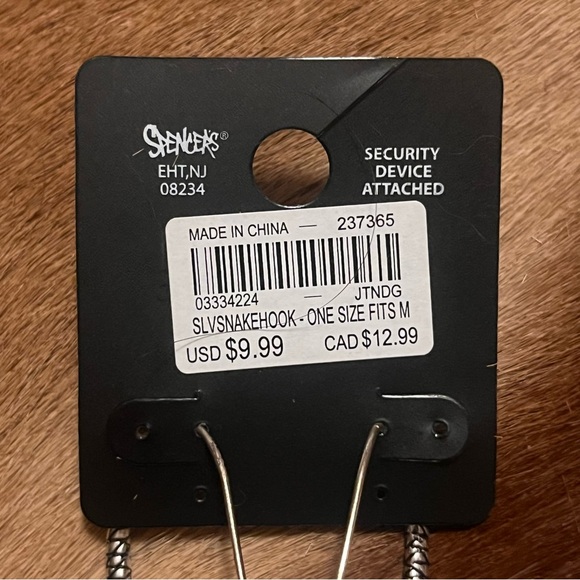 ๐ท๏ธ๐๐ hot topic โข silver snake hoop earrings - Picture 10 of 11